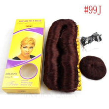 Load image into Gallery viewer, #27 Blonde Double Weft Natural Straight Hair Weaving No Shed Synthetic Hair 28 Pieces Short Bump Weave For Women