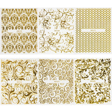 Load image into Gallery viewer, 20Sheets Gold 3d Nail Art Stickers Hollow Decals Mixed Designs Adhesive Flower Nail Tips Decorations Salon Accessory LAAD301-326