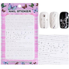 Load image into Gallery viewer, 1 Sheet Embossed 3D Nail Stickers Blooming Flower 3D Nail Art Stickers Decals Adhesive Manicure Nail Art Tips Decoration SAF199