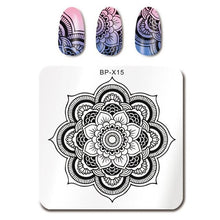 Load image into Gallery viewer, BORN PRETTY Square Nail Art Stamp Template Flower Vine Rose Leaves Floral Image Pattern Printing Plate for Manicure Stencil 6cm