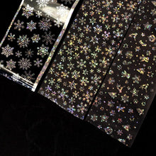 Load image into Gallery viewer, Christmas Theme Nail Foil 3D DIY Snowflakes Manicure Nail Art Transfer Starry Sticker Nail Decorations Accessories