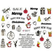 Load image into Gallery viewer, 1pcs Sliders Nail Wrap Christmas 3D Stickers Nail Art Decorations Santa Transfer Decals Accessories Tip Manicure Tool BEE875-885