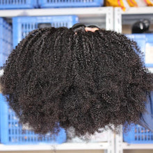 Load image into Gallery viewer, Mongolian Afro Kinky Curly Hair Weave 4B 4C 100% Natural Black Virgin Human Hair Bundles Extension  Products 10-28&quot;